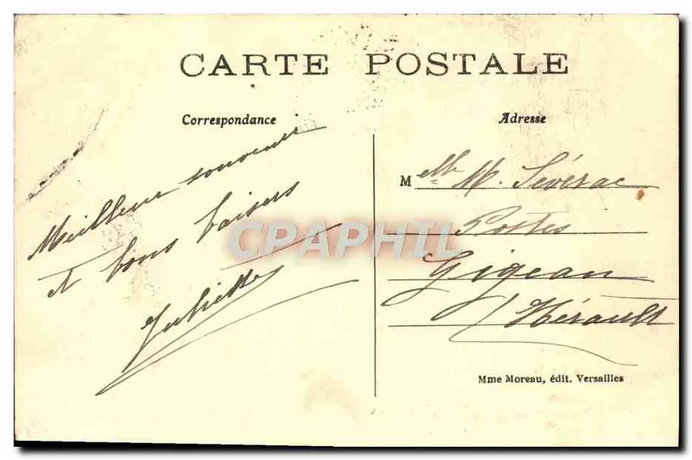Parc de VERSAILLES — Banhos e Gruta de Apolo — Mme Moreau, editora Versailles - Verso