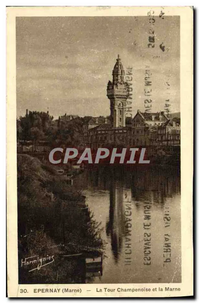 Epernay (Marne) — La Tour Champenoise et la Marne — Edition E. Harmignies - Vorderseite