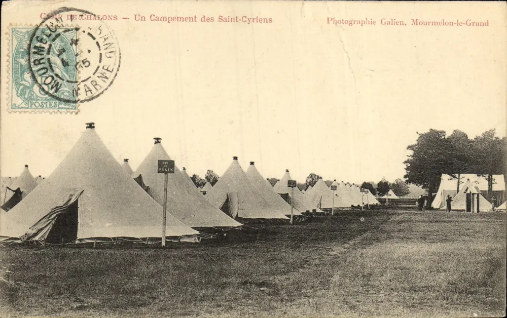 Camp de Châlons — Ein Lager der Saint-Cyriens — Photographie Galien, Mourmelon-le-Grand - Vorderseite