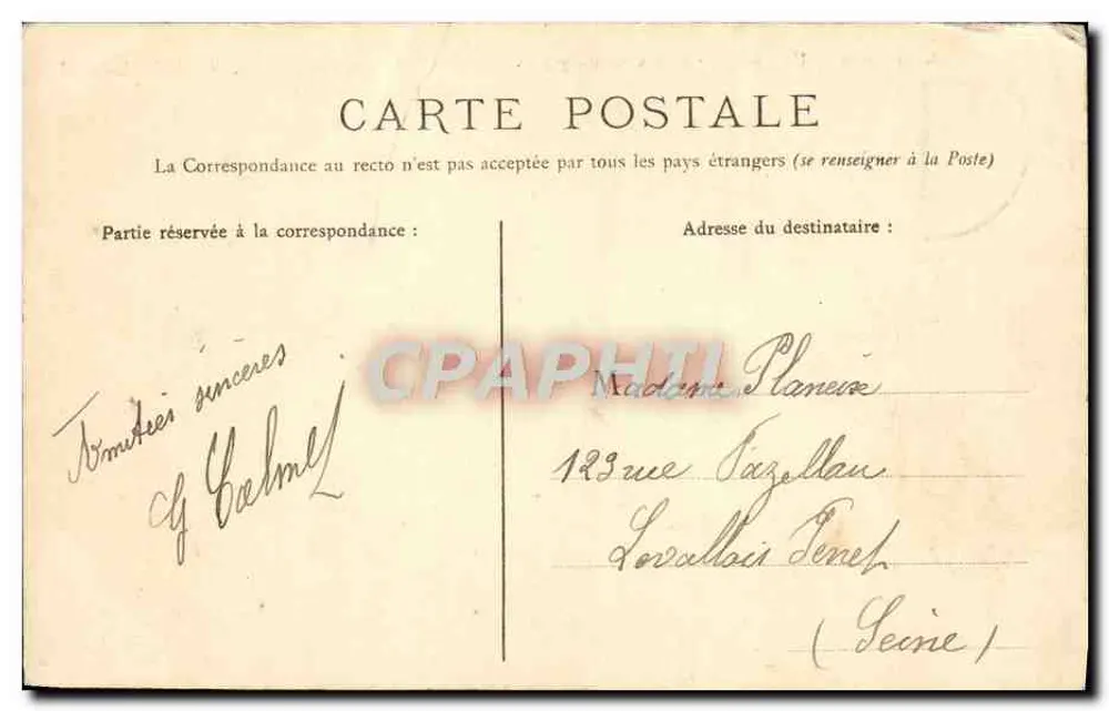 Camp de Châlons — Ein Lager der Saint-Cyriens — Photographie Galien, Mourmelon-le-Grand - Rückseite