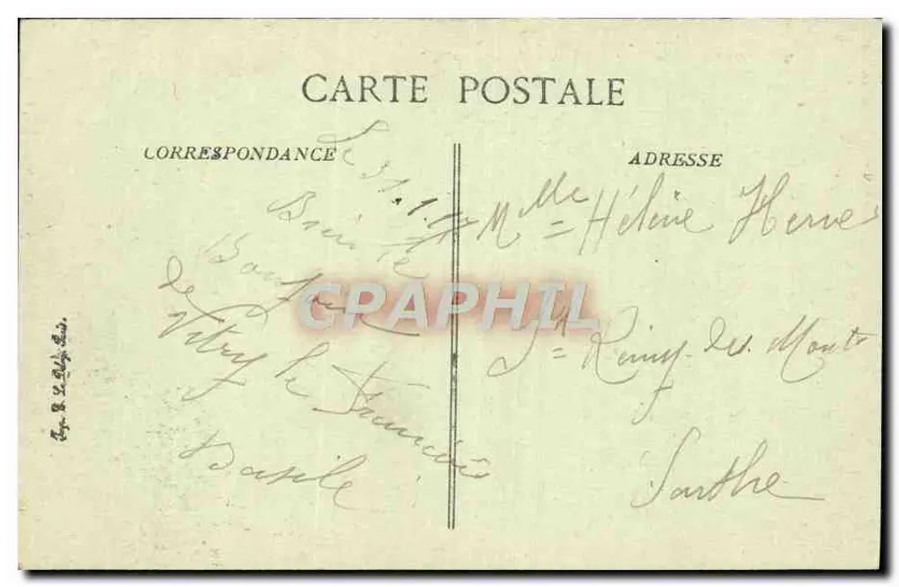 Vitry-le-François — Sparkasse und Post — Verlag E.D. - Rückseite