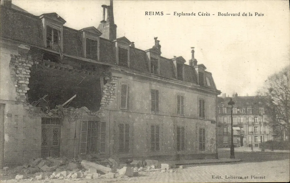Reims — Esplanade Cérès — Boulevard de la Paix — Edit. Lelievre et Pierret - Vorderseite