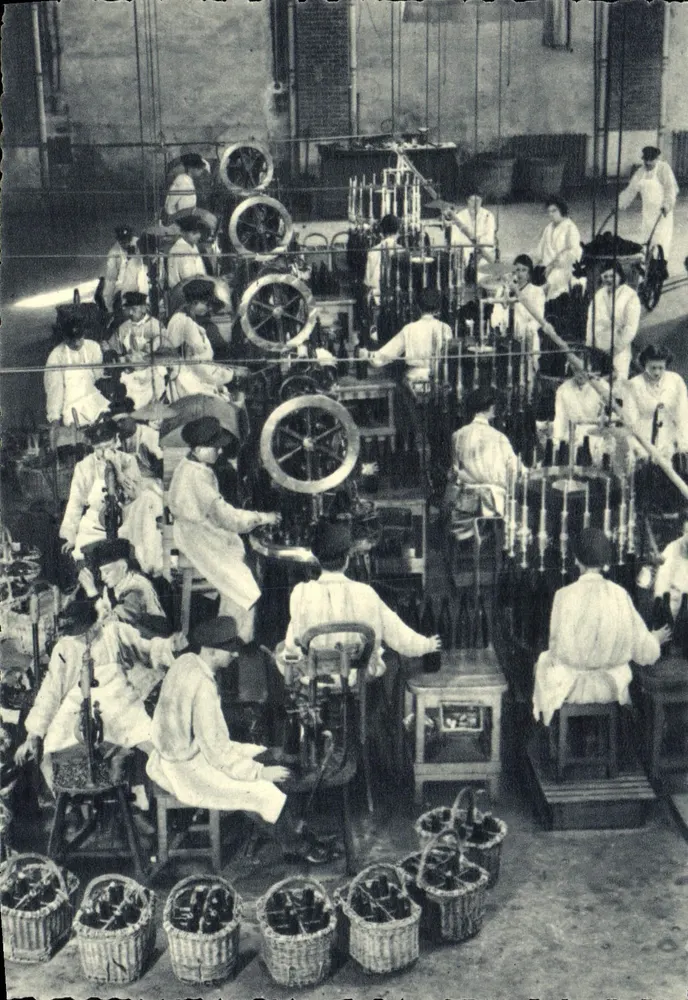 Champagne Pommery & Greno - Reims — Die Abfüllerei « mise en bouteilles » — Drucker: I.S.L., Vernalles - Vorderseite