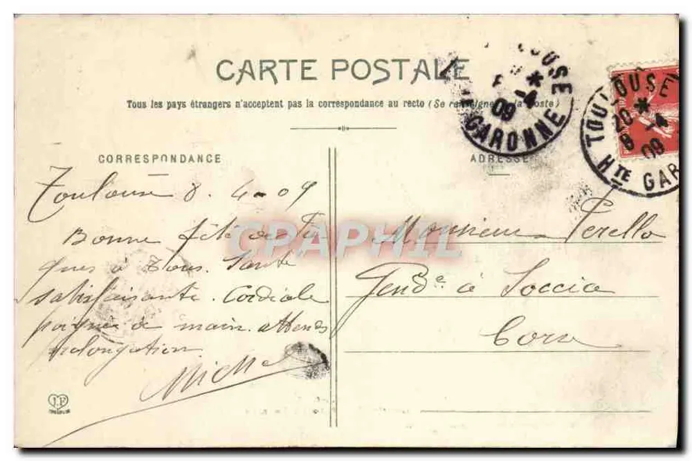 Parc do Castelo — Toulouse — Fototipia Labouche Frères, Toulouse, n°199 - Verso