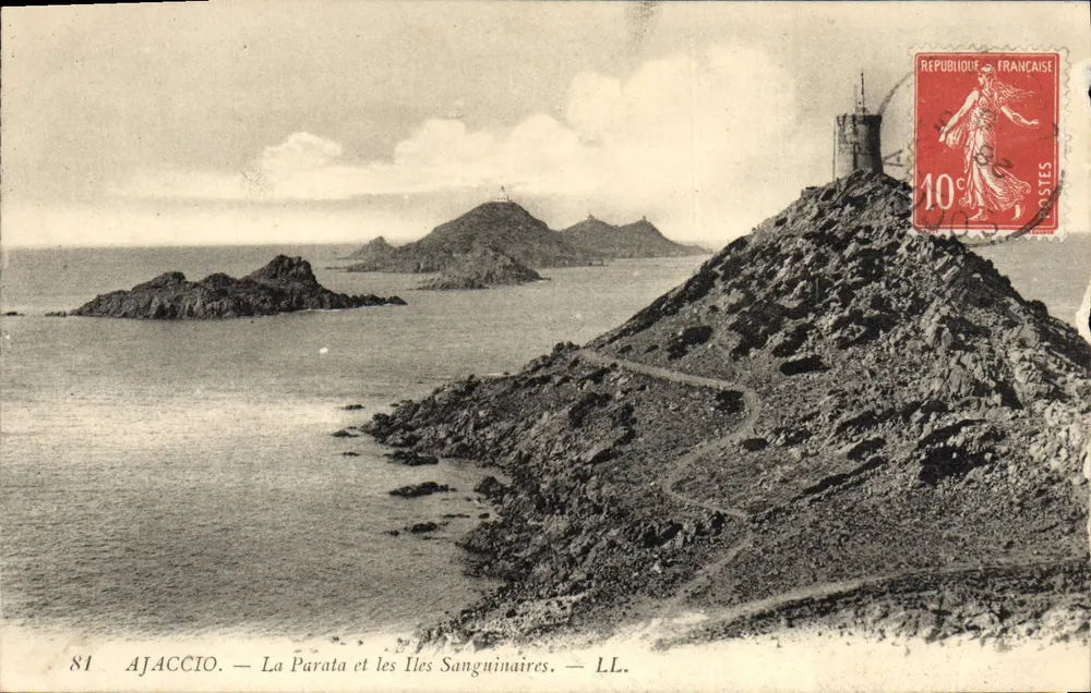Ajaccio — La Parata und die Îles Sanguinaires — LL. — Verleger LL, Nr. 81 - Vorderseite