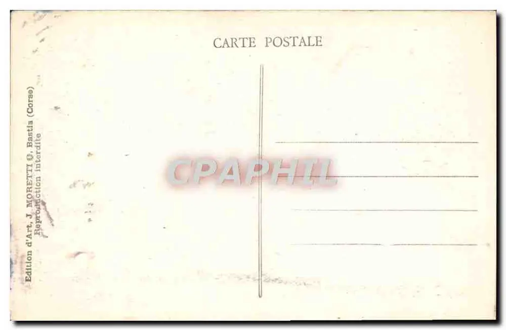 Bastia (Córsega) - Le Cim — J. Moretti, n°120 - Verso