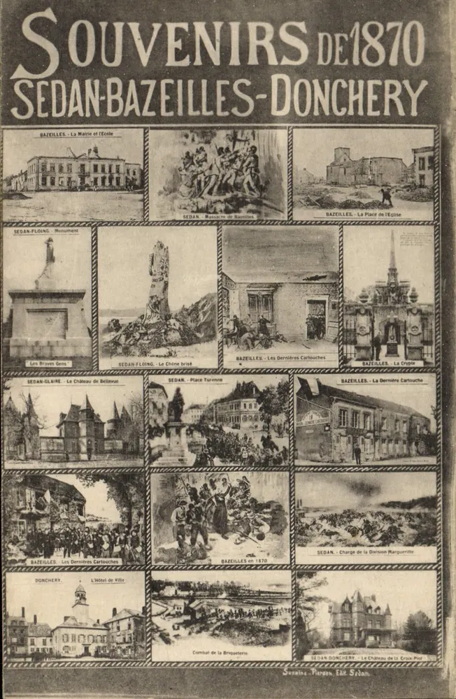 Erinnerungen an 1870 - Sedan-Bazeilles-Donchery — Juzaine, Édit. Stran - Vorderseite