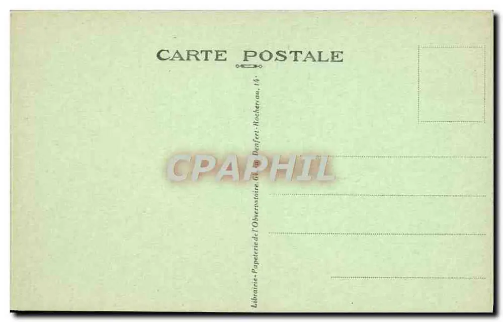 Observatorio de París — La Nueva Cámara — Cliché Rol - Reverso