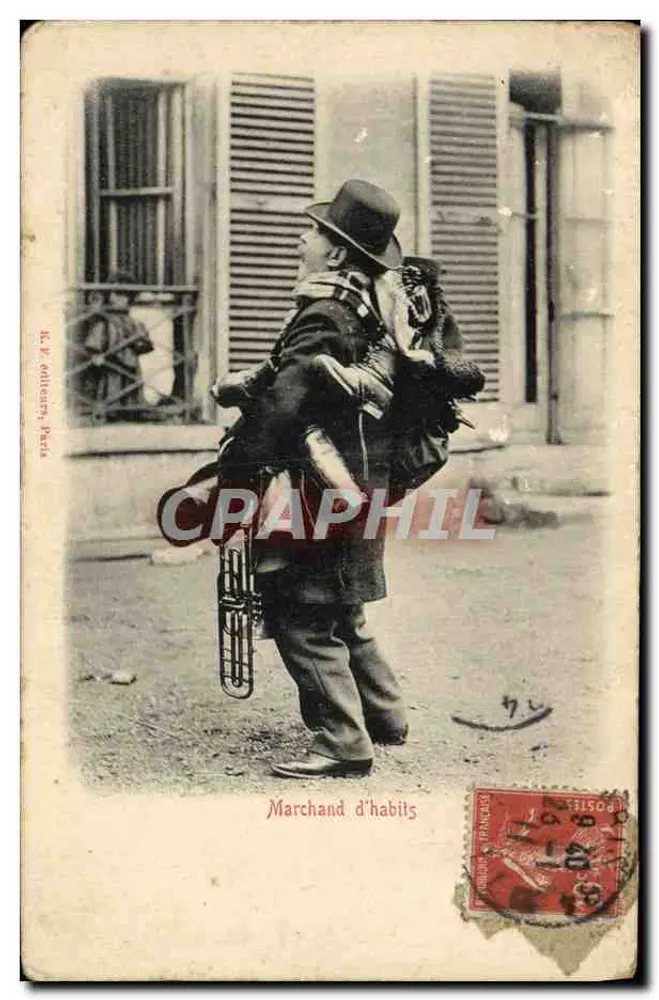 Venditore di abiti — Parigi — K. P. Collieux, Parigi - Recto