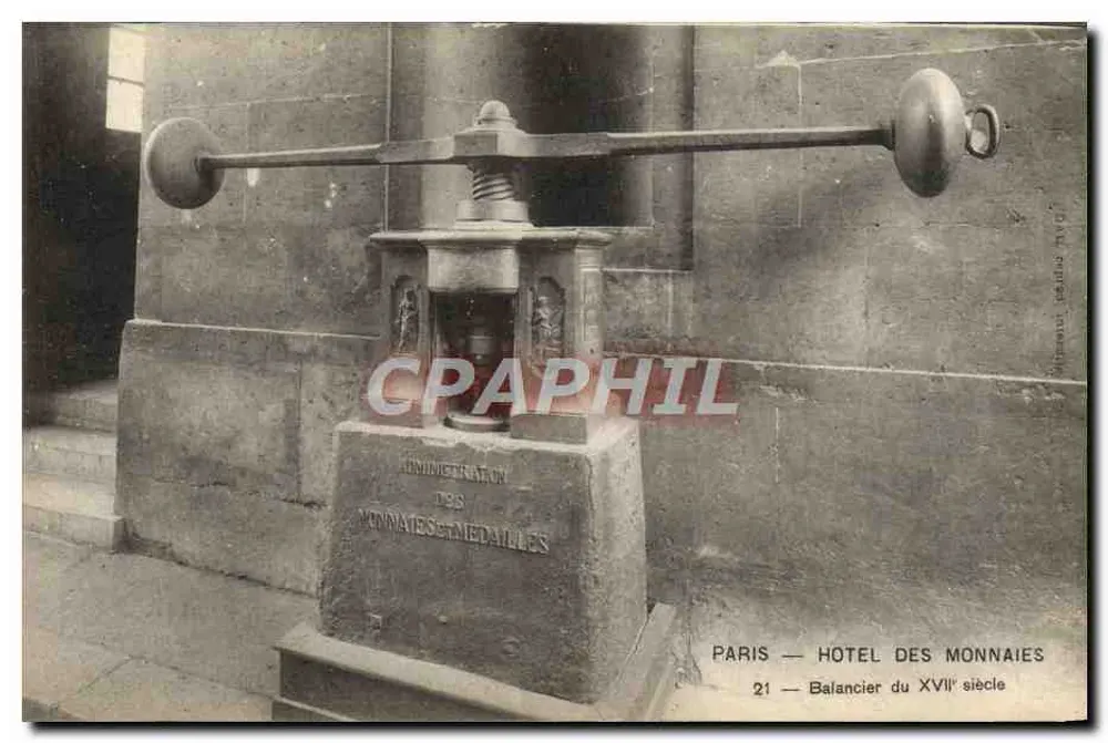 Paris — Hotel des Monnaies — Waage des 17. Jahrhunderts - Vorderseite