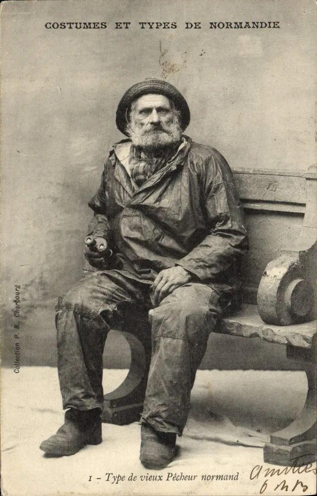 Normannischer Fischer — Typ eines alten Normannischen Fischers — Sammlung P. B., Cherbourg - Vorderseite