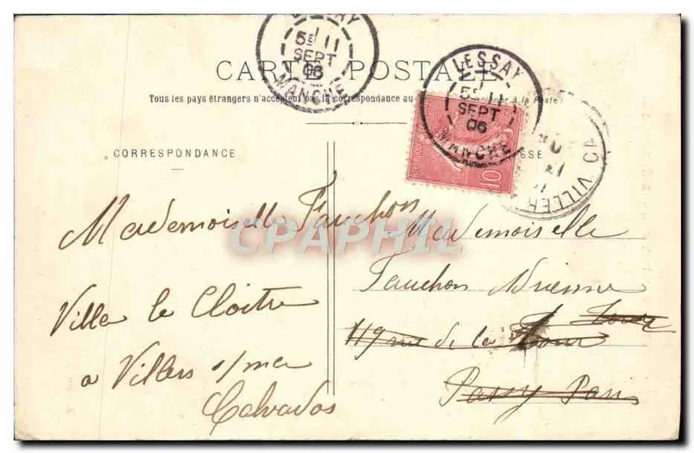 Normannischer Fischer — Typ eines alten Normannischen Fischers — Sammlung P. B., Cherbourg - Rückseite
