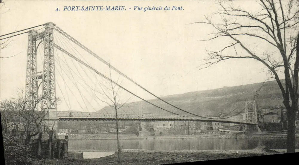 Port-Sainte-Marie — Allgemeiner Blick auf die Brücke — unbekannter Verlag, Nr. 4 - Vorderseite