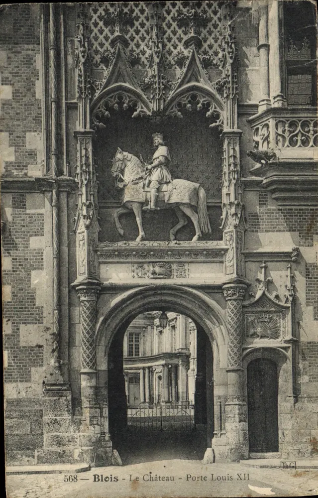 Blois — Das Schloss — Tor von Louis XII — Verlag M.G. n°568 - Vorderseite