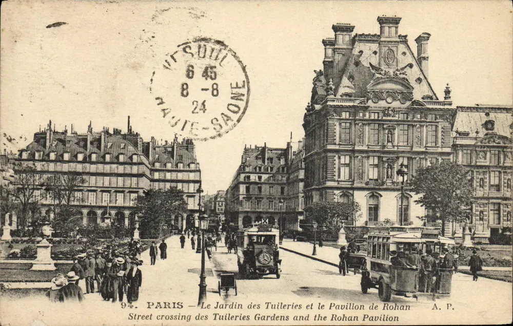 Paris — Der Tuileries-Garten und das Pavillon de Rohan — A.P. - Vorderseite