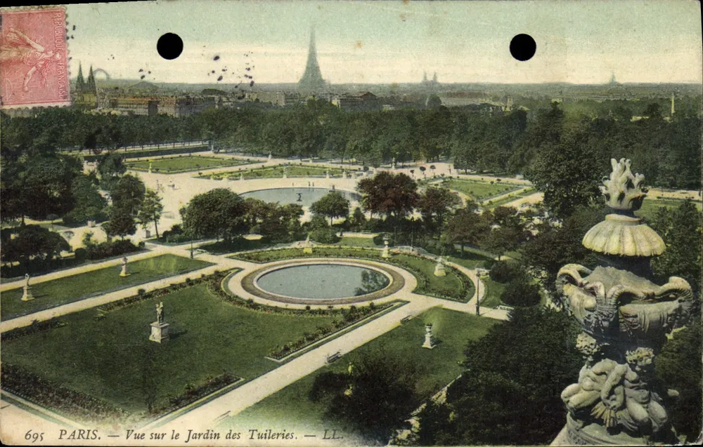 Paris — Ansicht des Jardins des Tuileries — LL. — n° 695 - Vorderseite