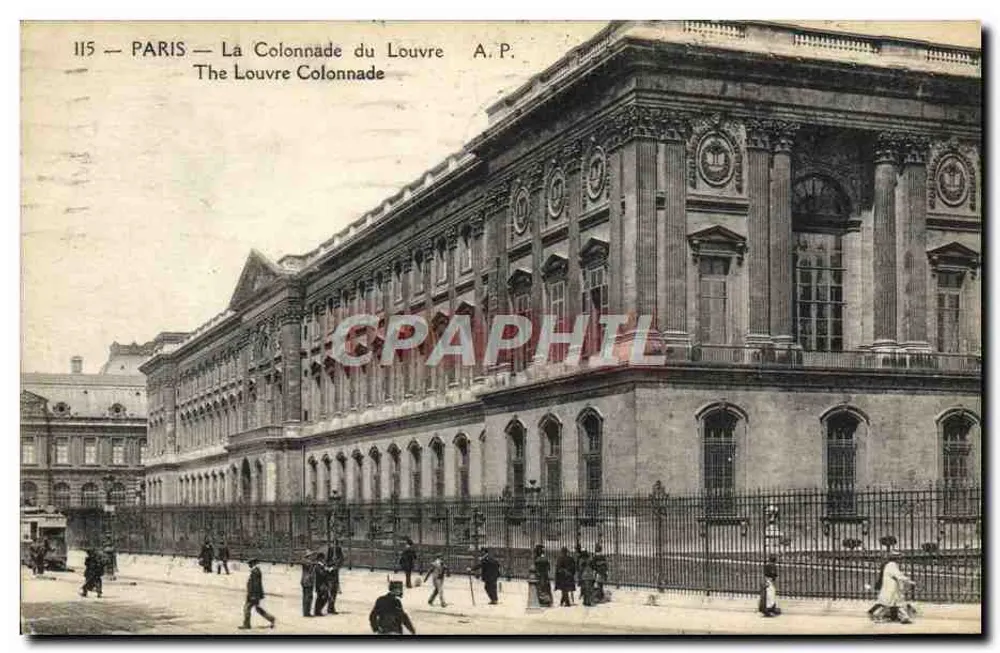 Paris — A Colunata do Louvre — A.P. — N°115 - Frente