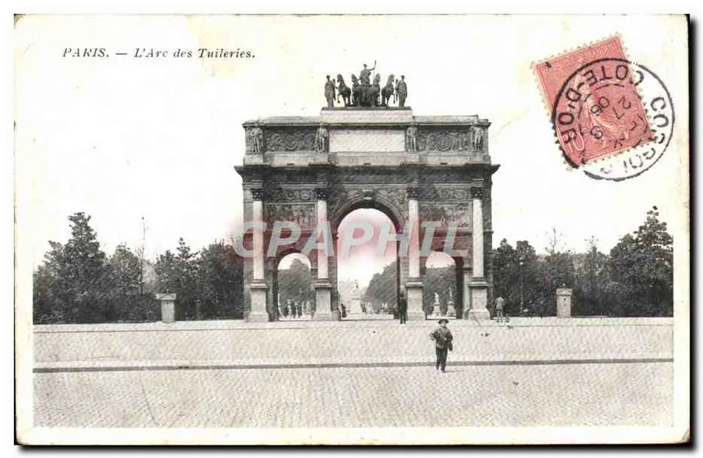 Paryż — łuk Tuileries — wydawca nieodczytelny - Awers