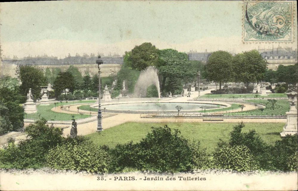 Jardim das Tuileries — Paris — editor anônimo, n° 35 - Frente