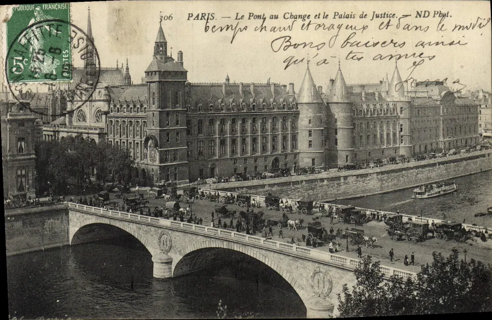 Paris — Der Pont au Change und das Palais de Justice — ND Phot. n°306 - Vorderseite