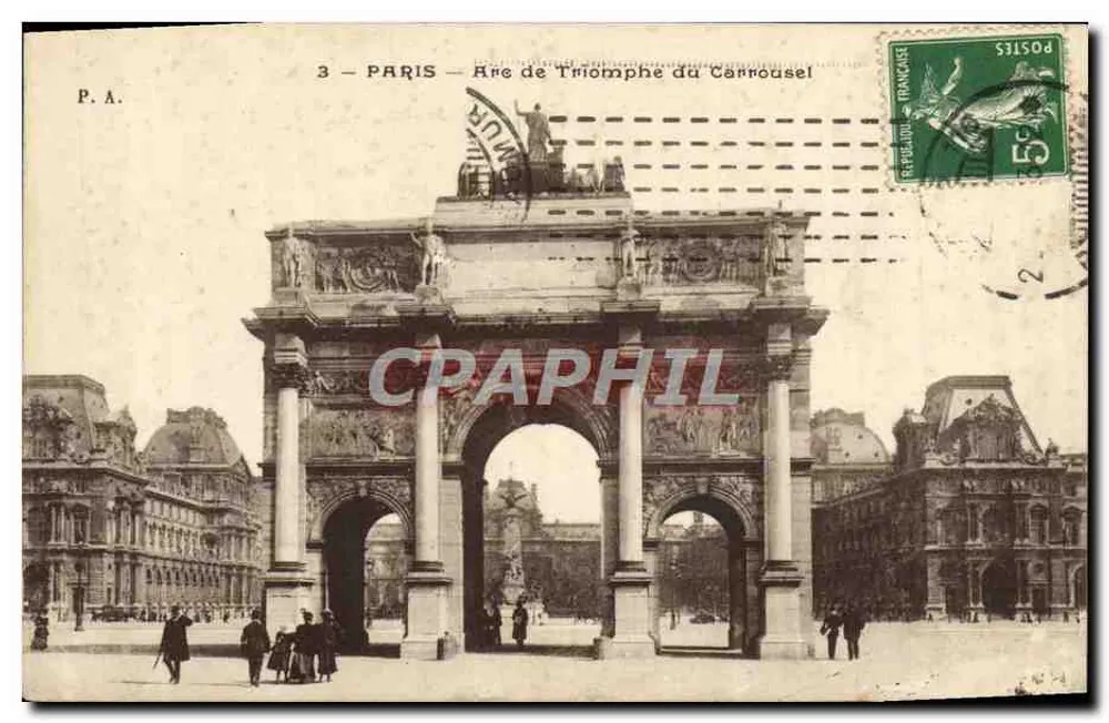 Paris — Arco do Triunfo do Carrousel — P.A. n°3 - Frente