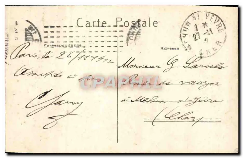 Paris — Arco do Triunfo do Carrousel — P.A. n°3 - Verso