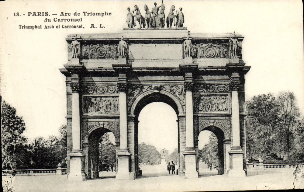 Paris — Arco do Triunfo do Carrousel — A. L. - Frente