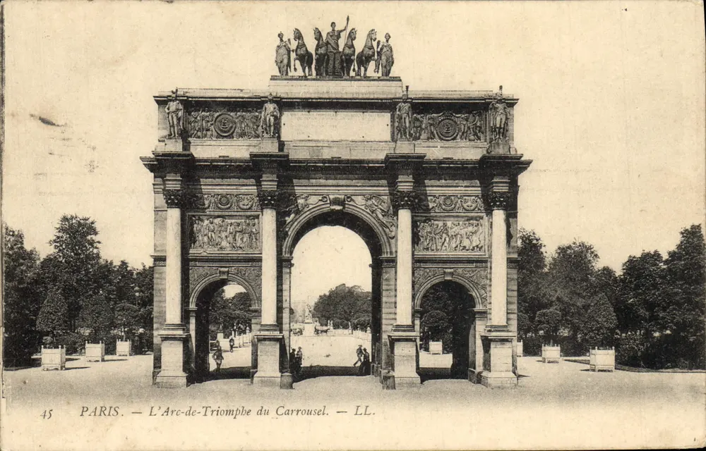 Paris — O Arco do Triunfo do Carrousel — LL. n°45 - Frente
