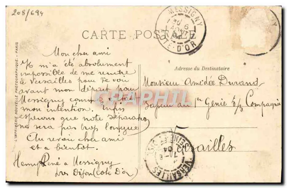 Paris — O Arco do Triunfo do Carrousel — LL. n°45 - Verso