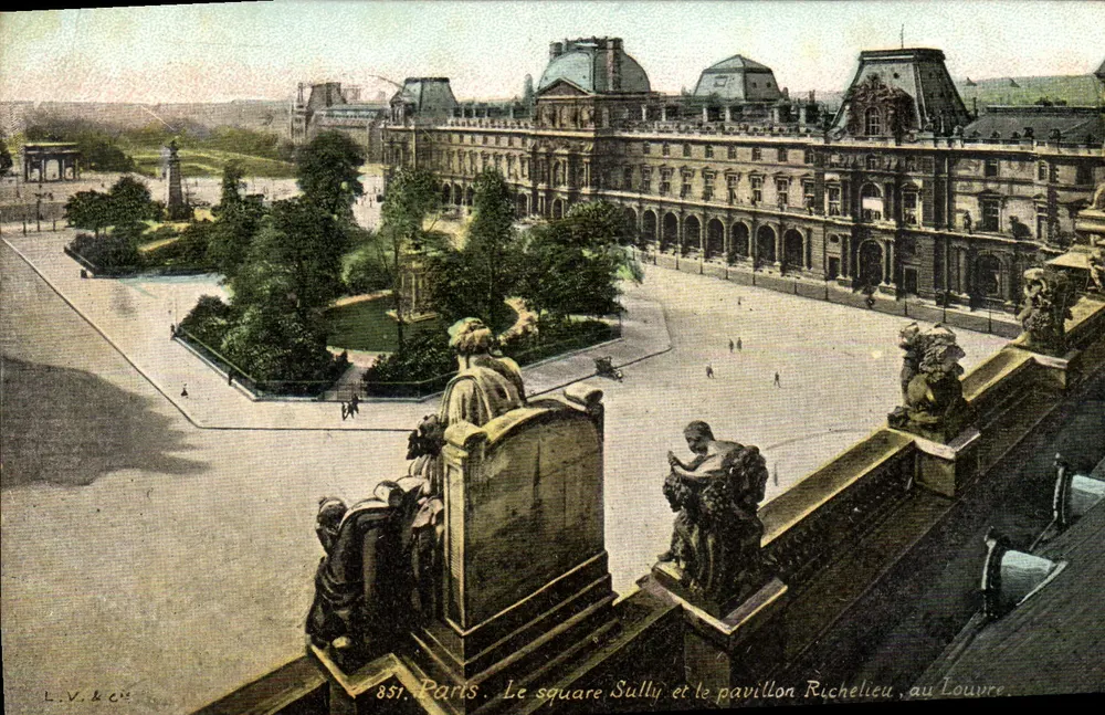 Paris. Der Sully-Platz und das Richelieu-Pavillon am Louvre — L.V. & Cie, n° 851 - Vorderseite