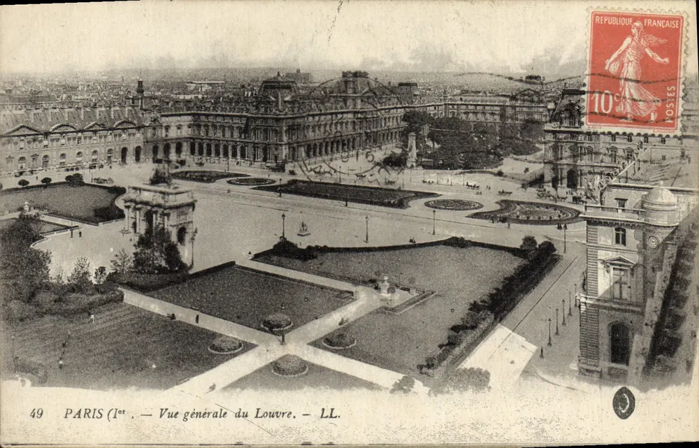 Parijs (1e) — Algemene uitzicht op het Louvre — LL. n°49 - Voorkant