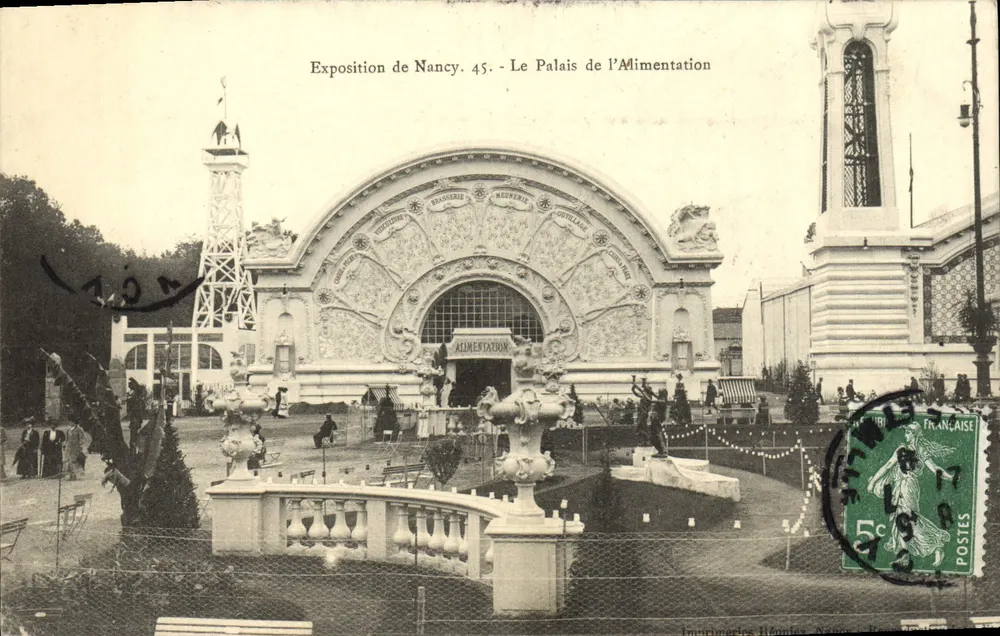 Exposição de Nancy. 45. - O Palácio da Alimentação — Imprimeries Hénonnes, Nancy - Frente