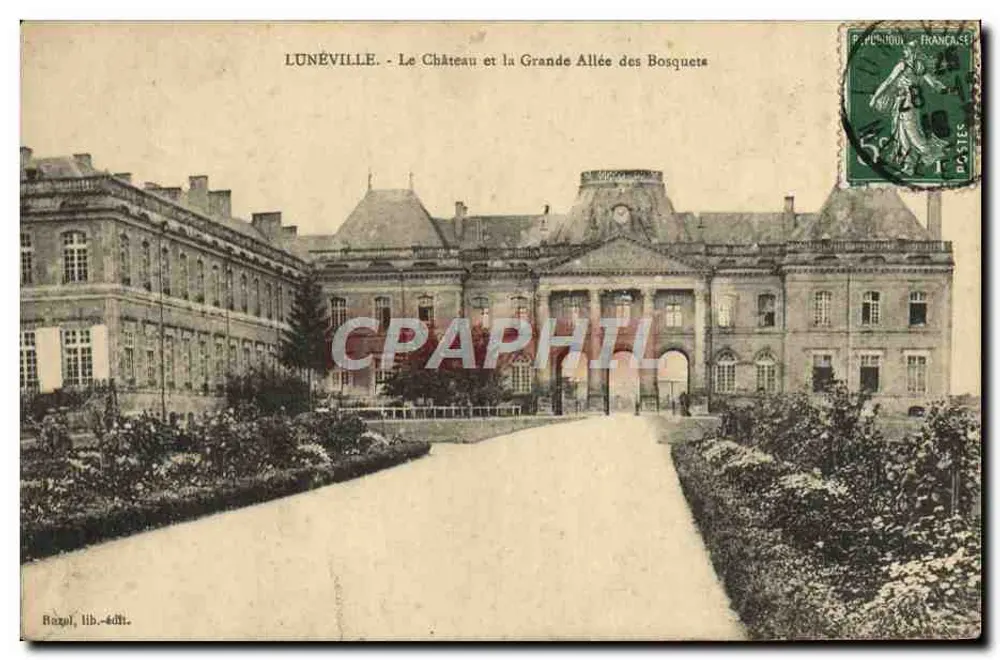 Lunéville - Schloss und Grande Allée des Bosquets — Bazal, lib.-64dt. - Vorderseite