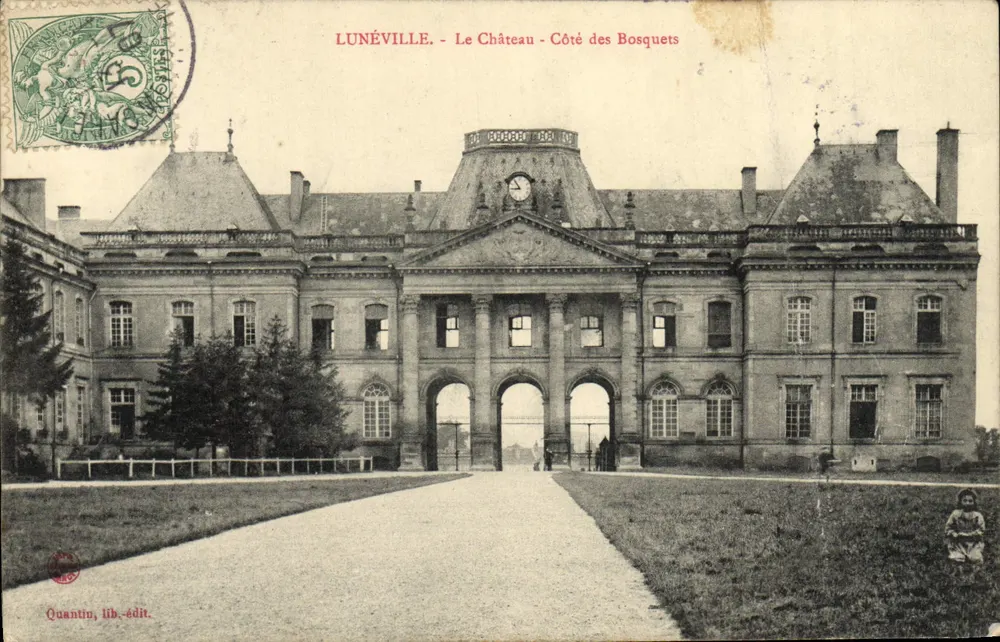 Lunéville - Le Château - Côté des Bosquets — Quantin, lib.-édit. - Vorderseite