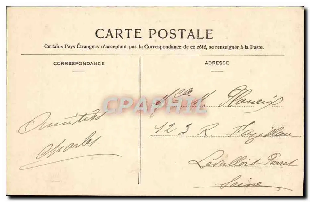 NANCY — La Pépinière — criada em 1765 por Stanislas, no local dos fosseios e fortificações da Ville-Vieille - Verso