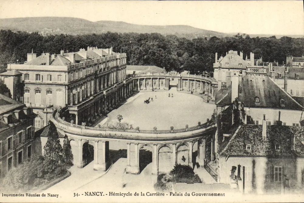 NANCY - Hémicycle de la Carrière - Palais du Gouvernement — Imprimeries Réunies de Nancy, n°34 - Vorderseite