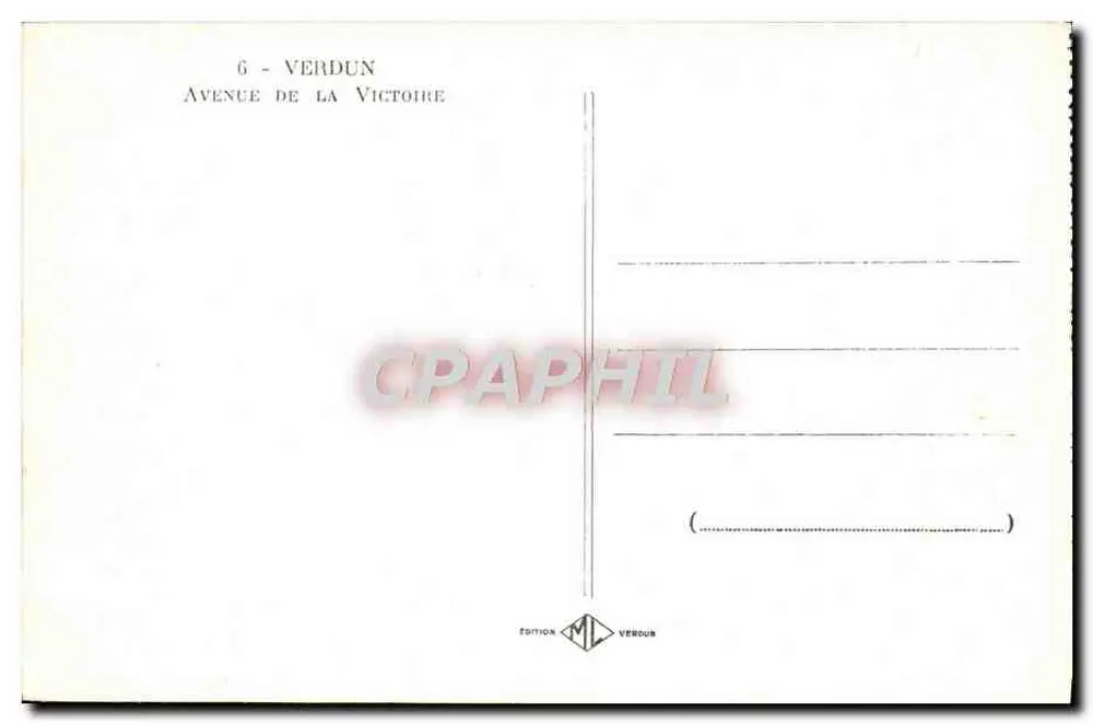 Avenue de la Victoire — Verdun — Édition Verdun - Rückseite