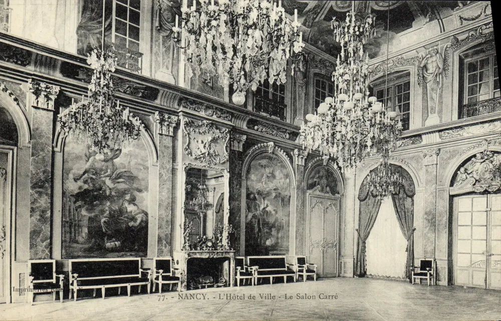 NANCY - Das Rathaus - Der Quadratssaal — Druckerei L. Vasseur, Nr. 77 - Vorderseite