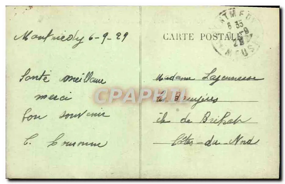 Montmédy-Haut — Ausgang zwischen zwei Zugbrücken — Edit. E. Adnet - Rückseite