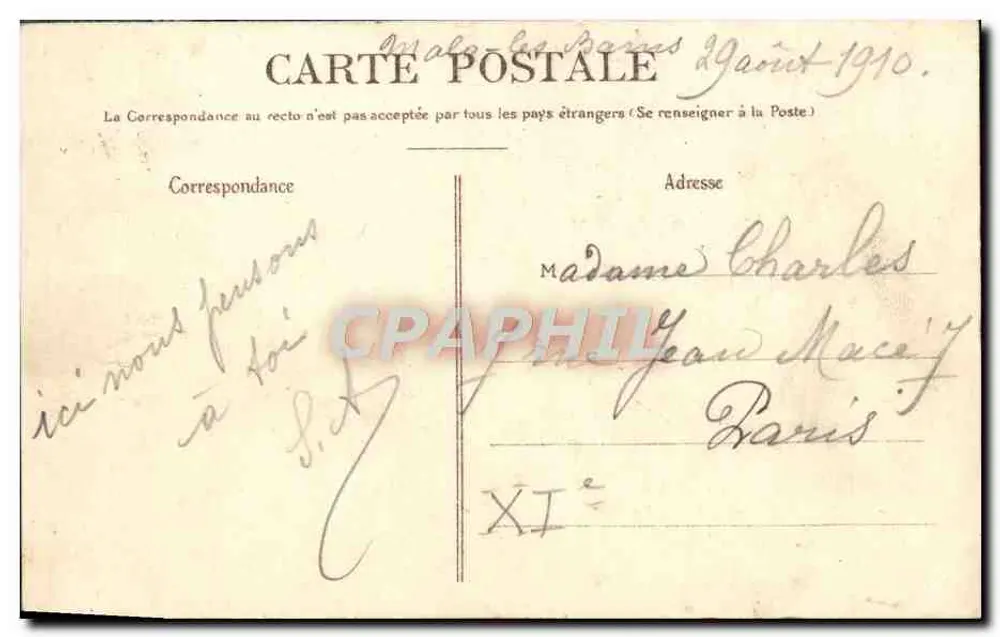 Malo-les-Bains — La Vague — P.D. n°29 - Achterkant