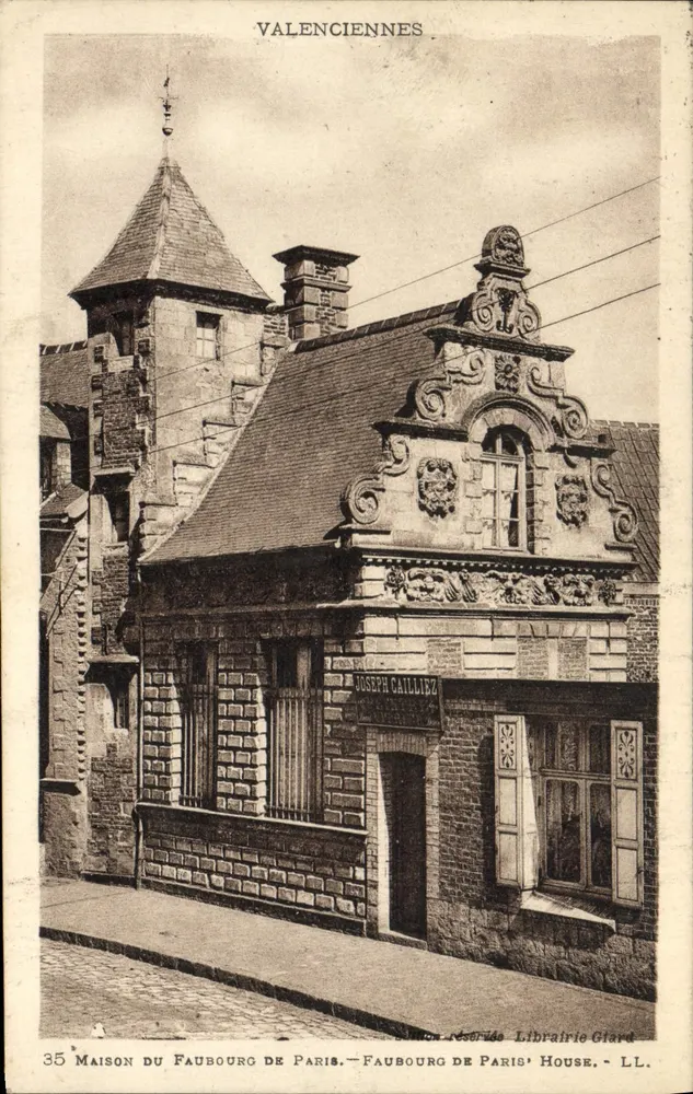Valenciennes — Haus des Faubourgs de Paris — Buchhandlung Gaillard, Nr. 35 - Vorderseite