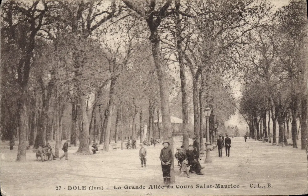 Dole (Jura) — La Grande Allée du Cours Saint-Maurice — C.L., B. - Vorderseite