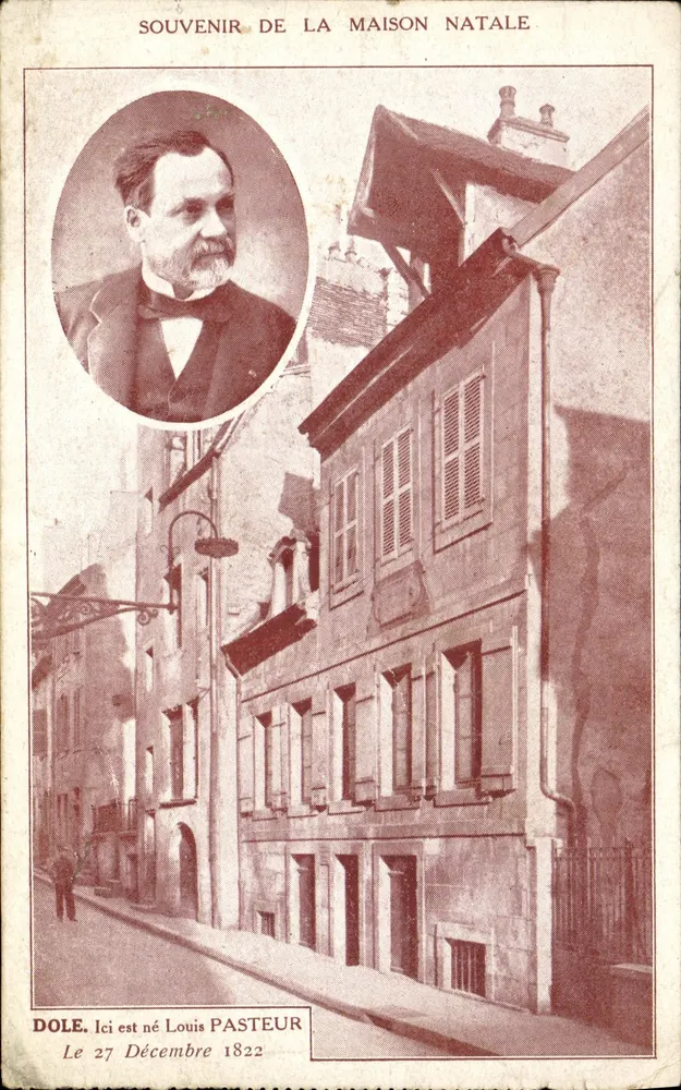 Dole — Casa natal de Louis Pasteur — Recuerdo de la casa natal - Anverso