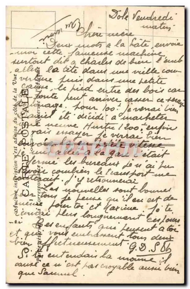 Dole (Jura) — Canale y los Muros — Édit et Gliché Karrer - Dole, n°21 - Reverso
