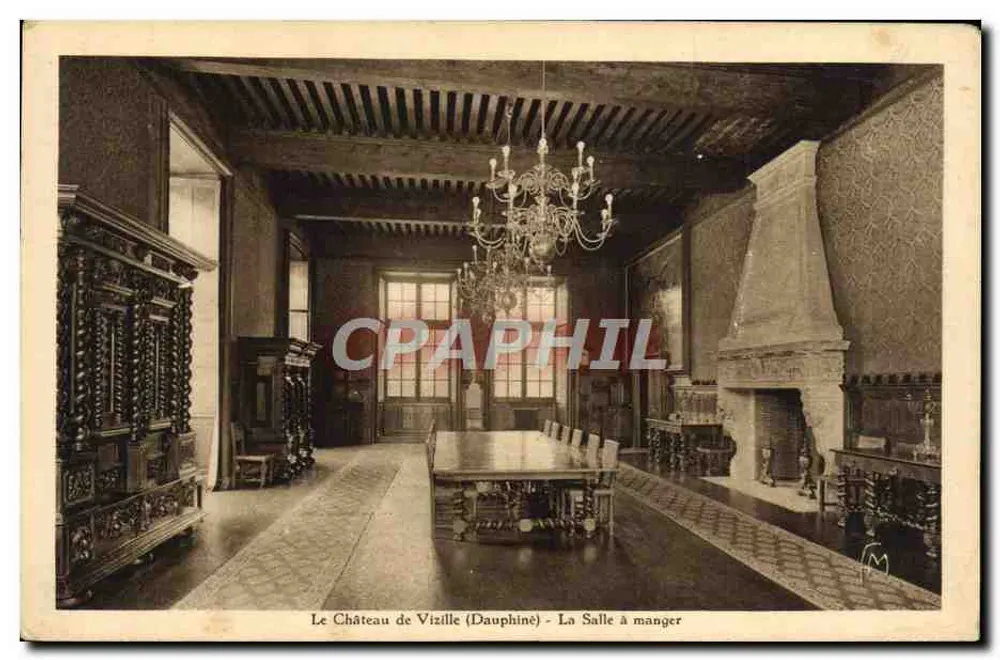 Schloss Vizille (Dauphiné) - Das Speisezimmer - Vorderseite
