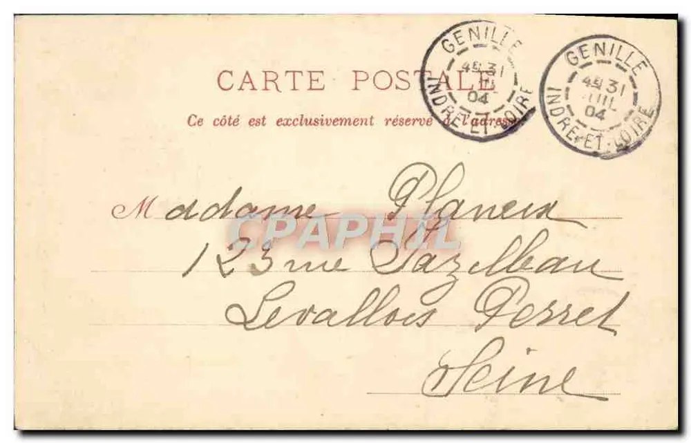 LOCHES - TÜR DER CORDÉLIERS — VERLAG GRAND BAZAR, NR. 107 - Rückseite