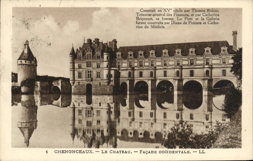 Chenonceaux — O Castelo — Fachada Ocidental — LL - Frente