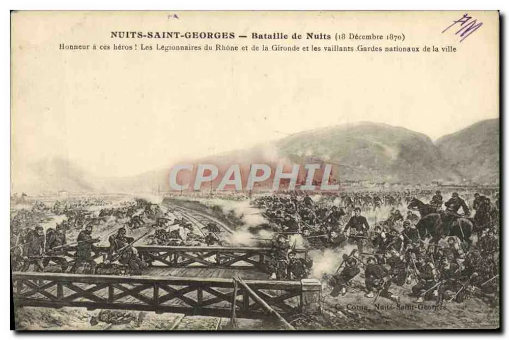Nuits-Saint-Georges — Schlacht bei Nuits (18. Dezember 1870) — C. Coran, Nuits-Saint-Georges - Vorderseite