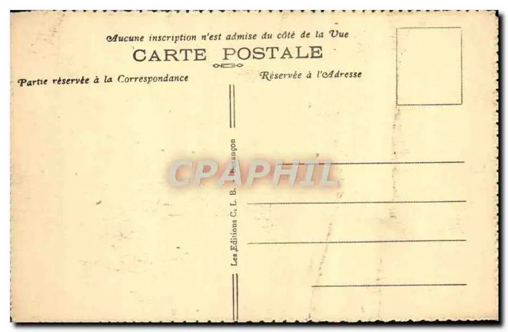 Besançon-les-Bains — Porta Taillée — Editor C. L. Besançon, n° 54 - Verso