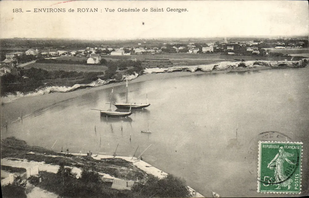 Nos arredores de Royan: Visão Geral de Saint Georges — Editor Collp, n° 183 - Frente